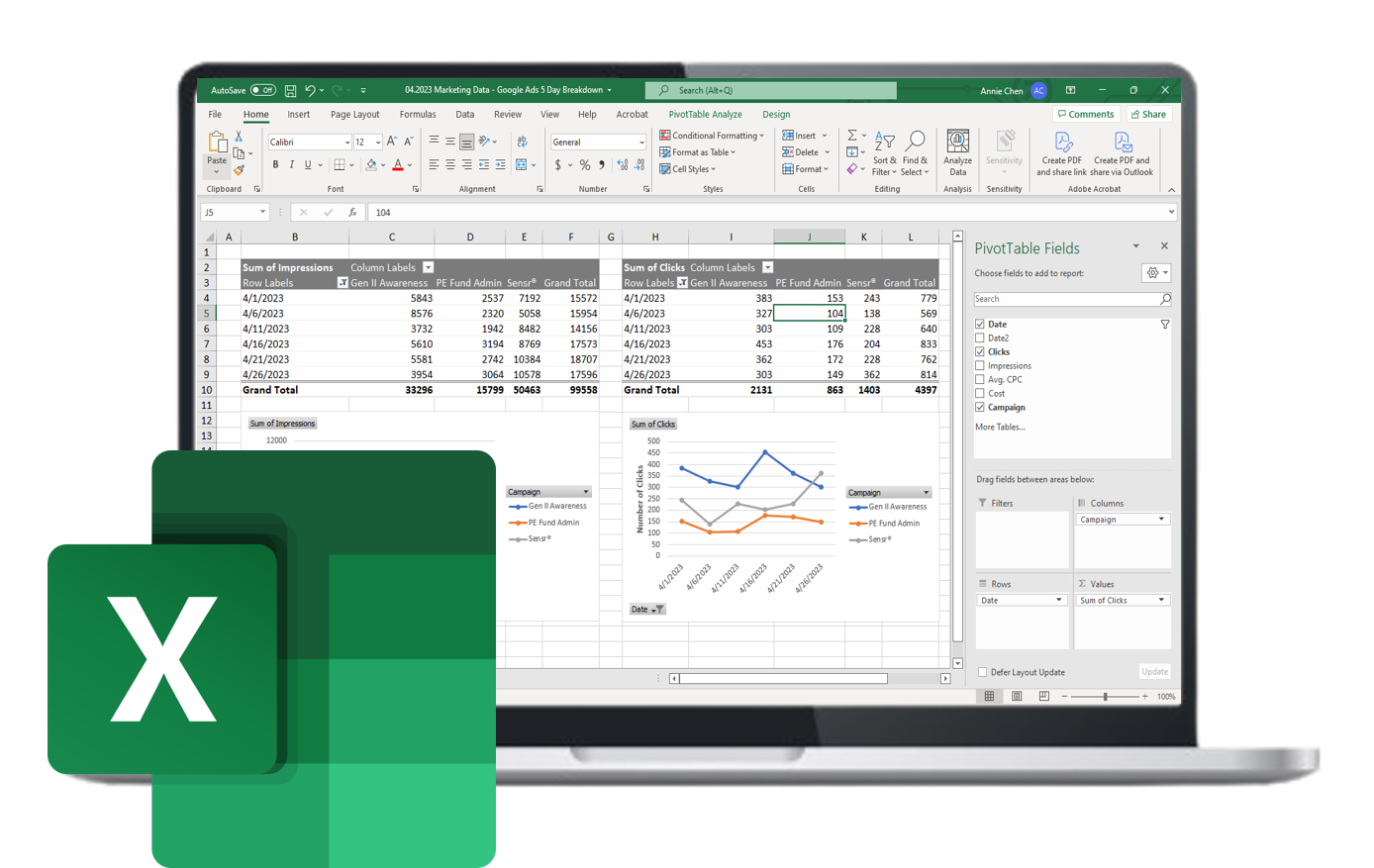 Sensr in Excel